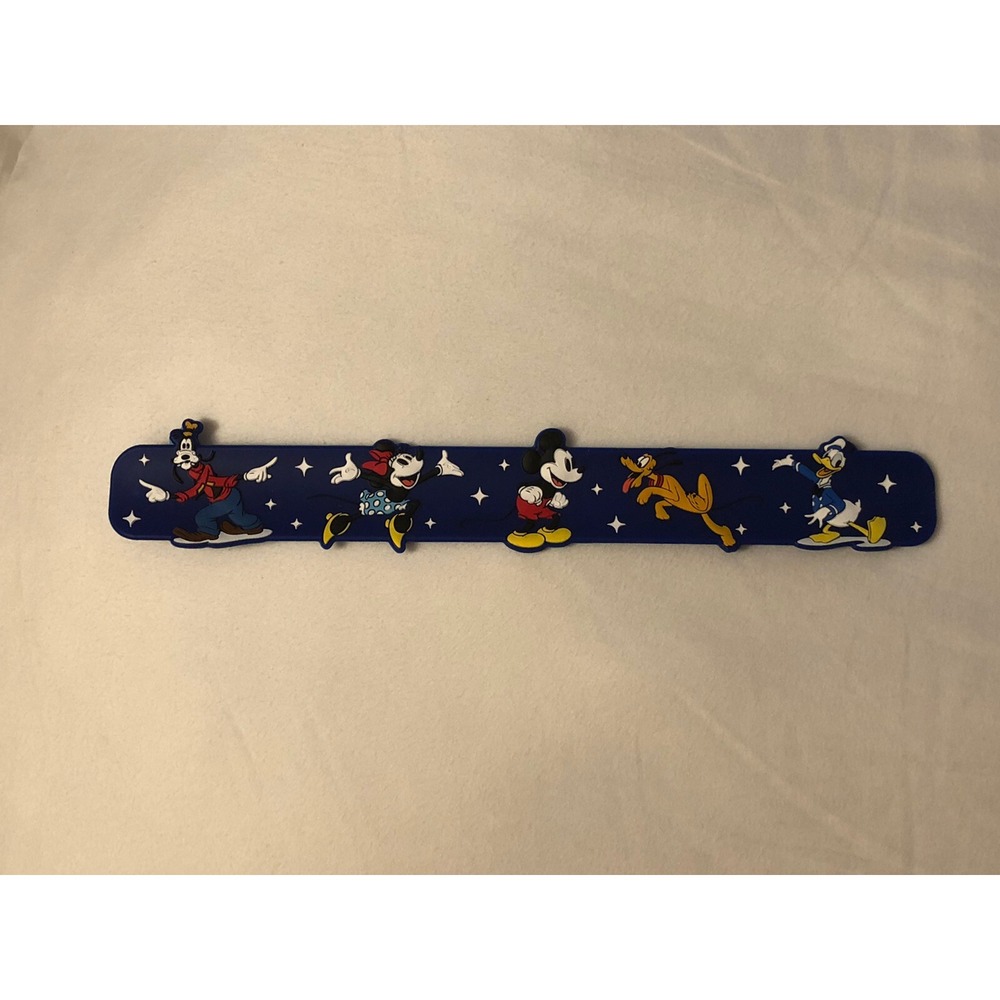 NEW Walt‎ Disney Parks Mickey & Friends Slap Bracelet Minnie Donald Pluto Goofy
